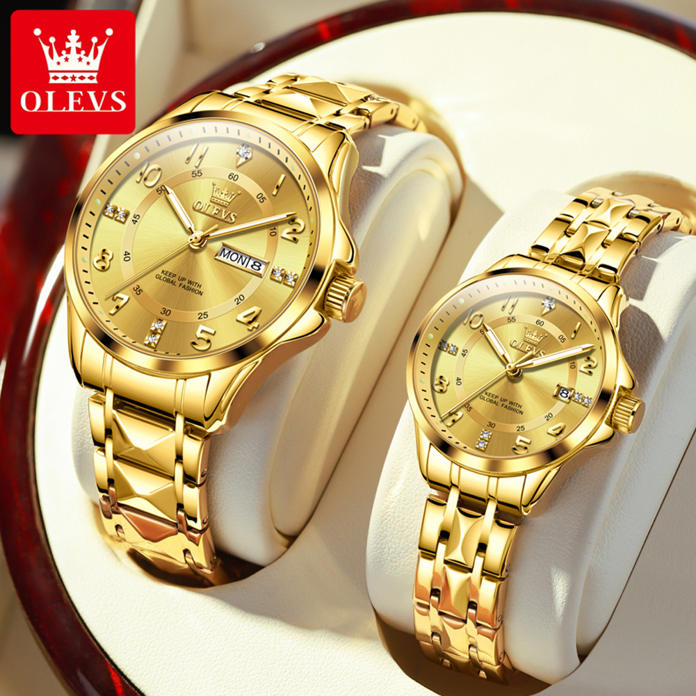 Mens Fashion In 40S - OLEVS 2910 Couple Watches Classic Original