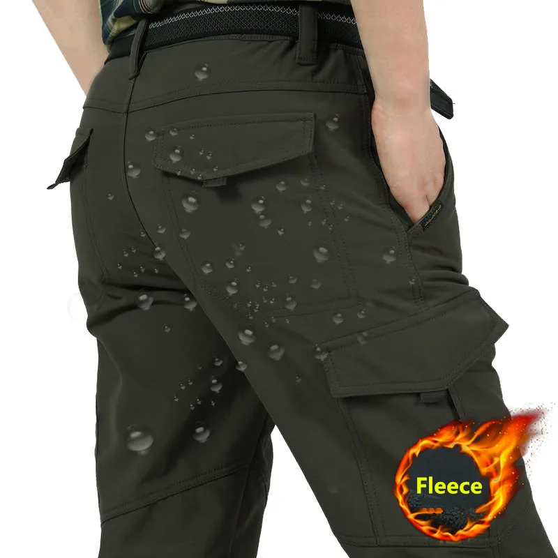 Men'S Fashion Overalls - Winter Thick Pants Men Double Layer