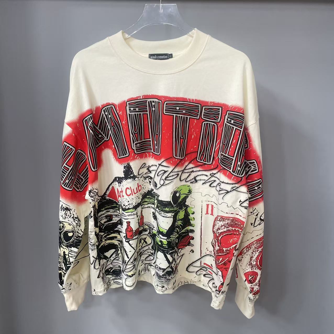 Streetwear Hoodie - High Quality Designer MIXED-EMOTION Long sleeved