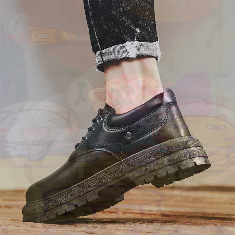 Mens Fashion In 40S - Dark Natural Leather Fashion Trainers Tennis