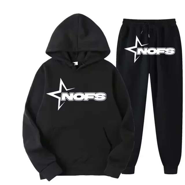 Streetwear Hoodie - 2026 Streetwear Men Hooded Sweatshirt Tracksuit