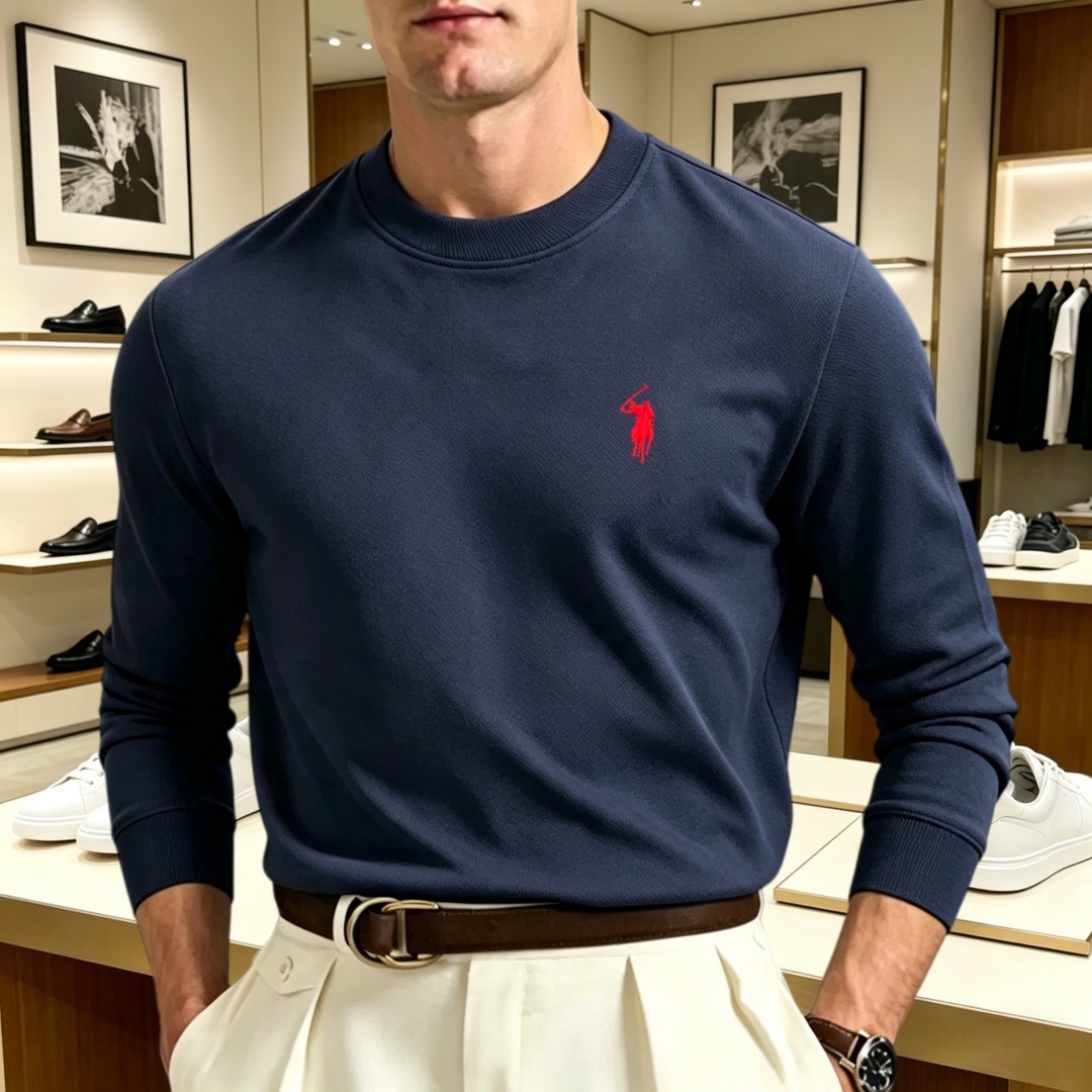Mens Fashion Top - Soft cotton high-end brand men's long