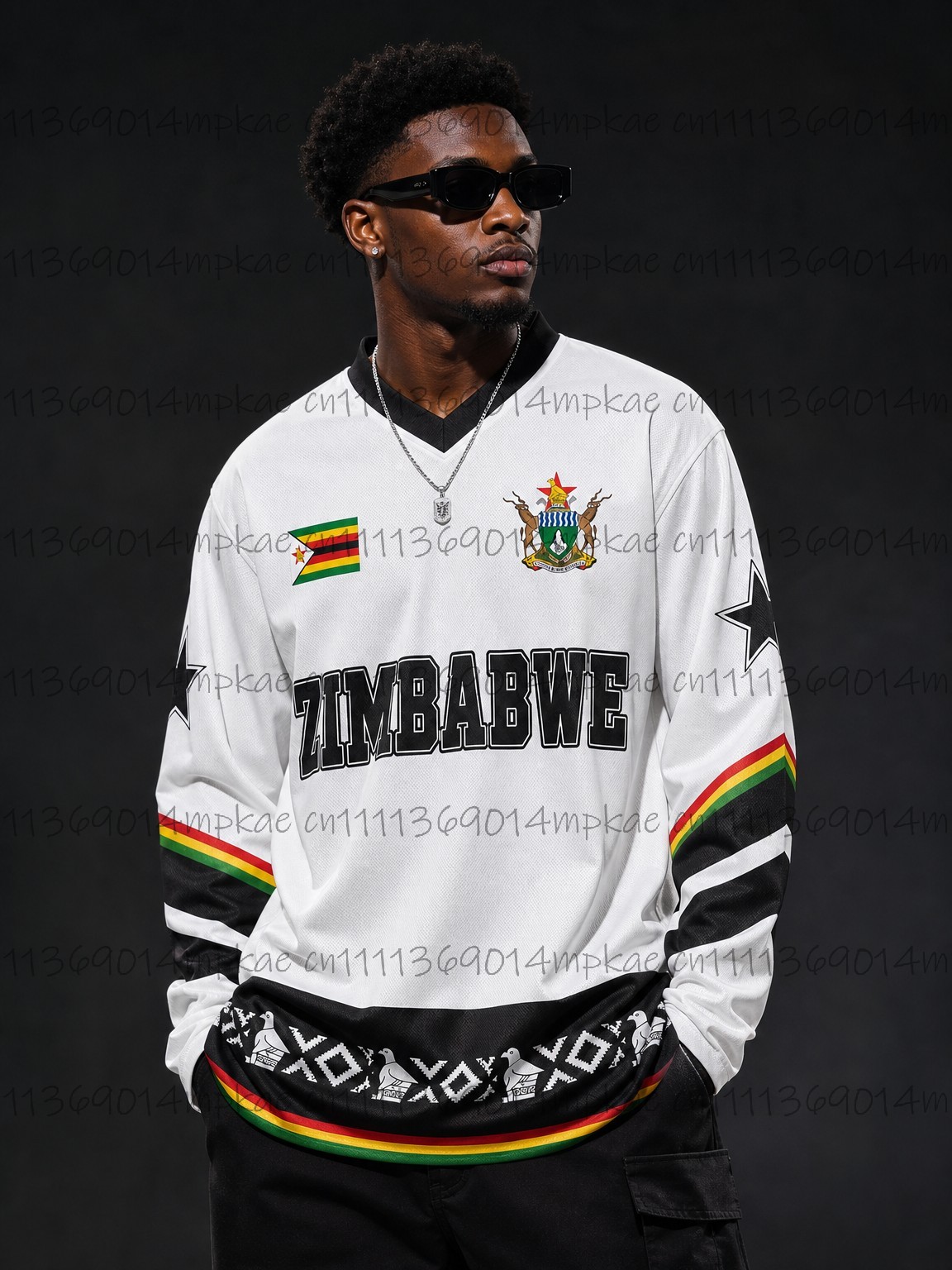 Mens Fashion Top - Autumn Zimbabwe Ethnic Street Style Printed