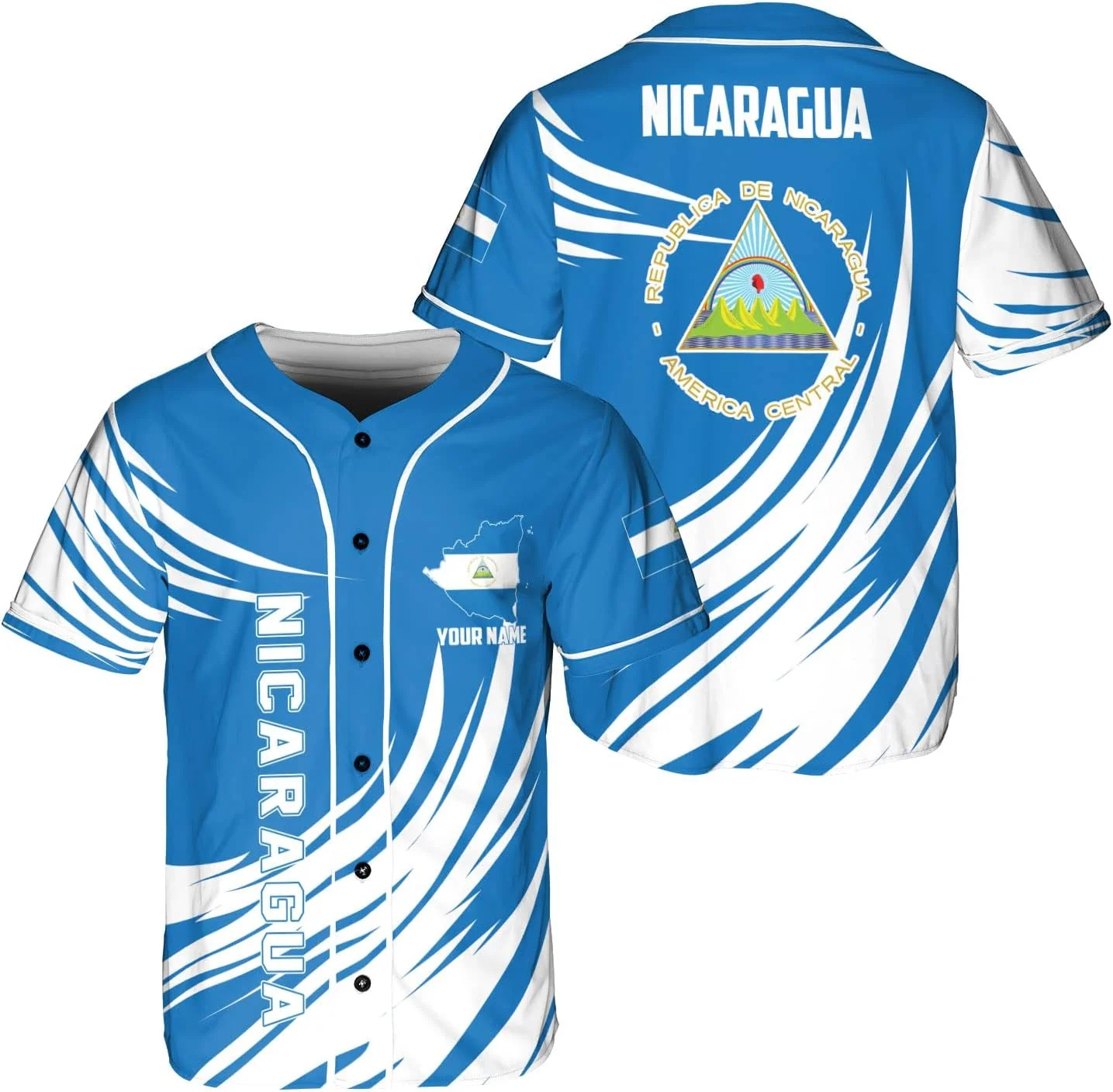 Personalized Name Nicaragua De - Mens Fashion Baseball Jersey review and price
