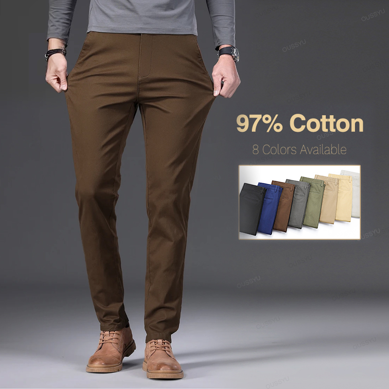Good Quality 97%Cotton Men's C - Chino Pants Men review and price