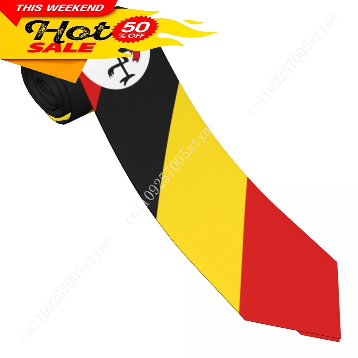 Uganda Flag Tie Emblem Necktie - Men Fashion Uganda review and price