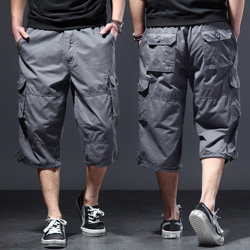 Men's Cotton 3/4 Pants Loose P - Men'S Fashion Overalls review and price