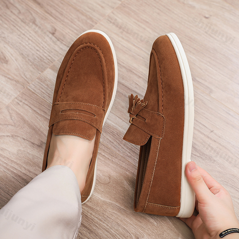 Men Flat Loafers Frosted Suede - Men'S Fashion For Wedding review and price