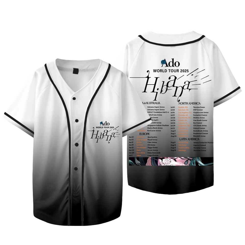 Ado Hibana World Tour  Merch J - Mens Fashion Baseball Jersey review and price
