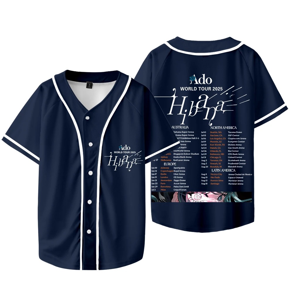 Ado Hibana World Tour  Merch J - Mens Fashion Baseball Jersey review and price