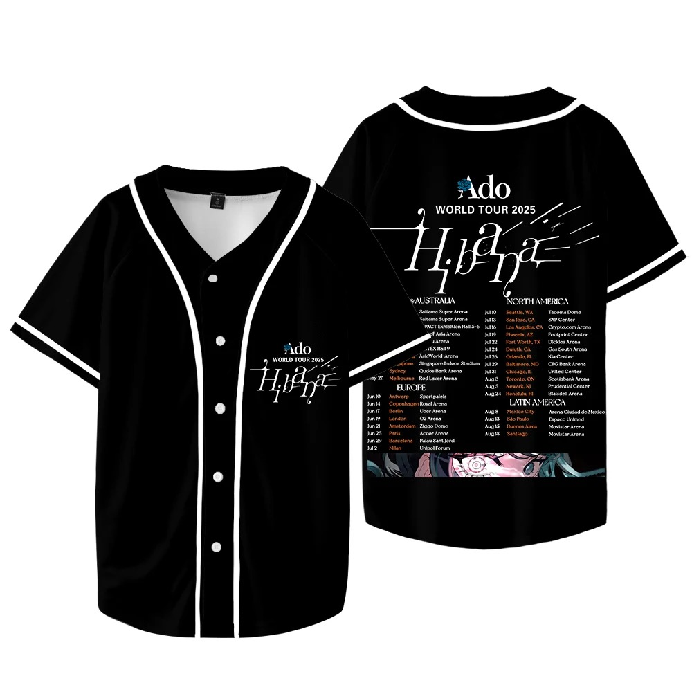 Ado Hibana World Tour  Merch J - Mens Fashion Baseball Jersey review and price