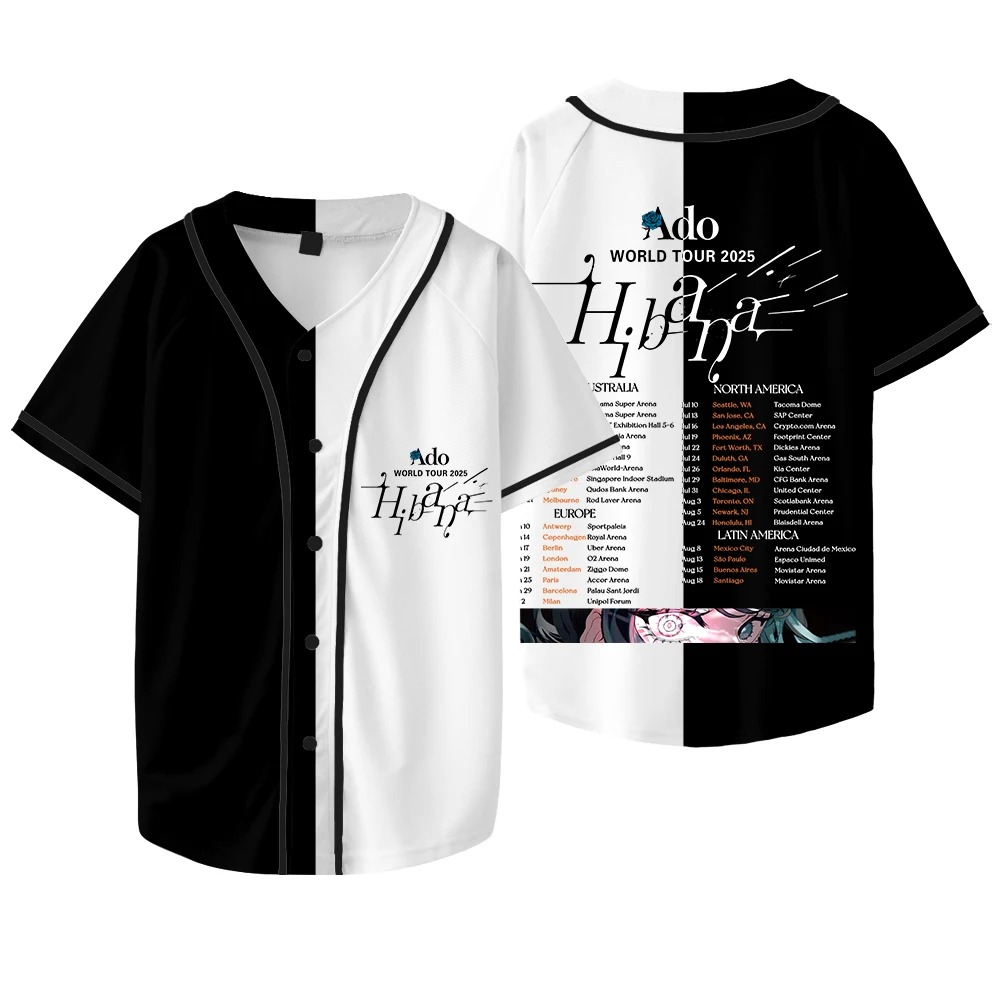 Ado Hibana World Tour  Merch J - Mens Fashion Baseball Jersey review and price
