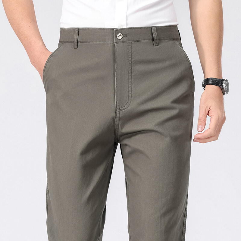 Mens Cotton Trousers Man Busin - Chino Pants Men review and price