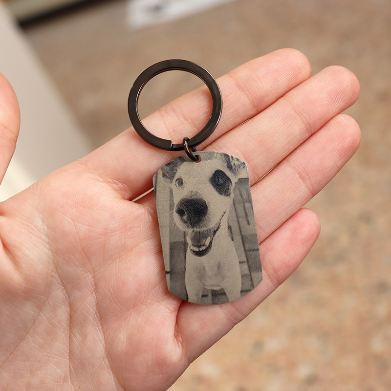 Custom Engrave Photo Keychain  - Men'S Fashion Gold Chain review and price