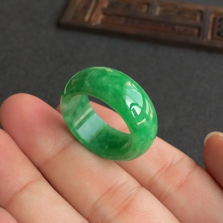 Natural Green Jade Ring Jadeit - Men'S Fashion For Wedding review and price