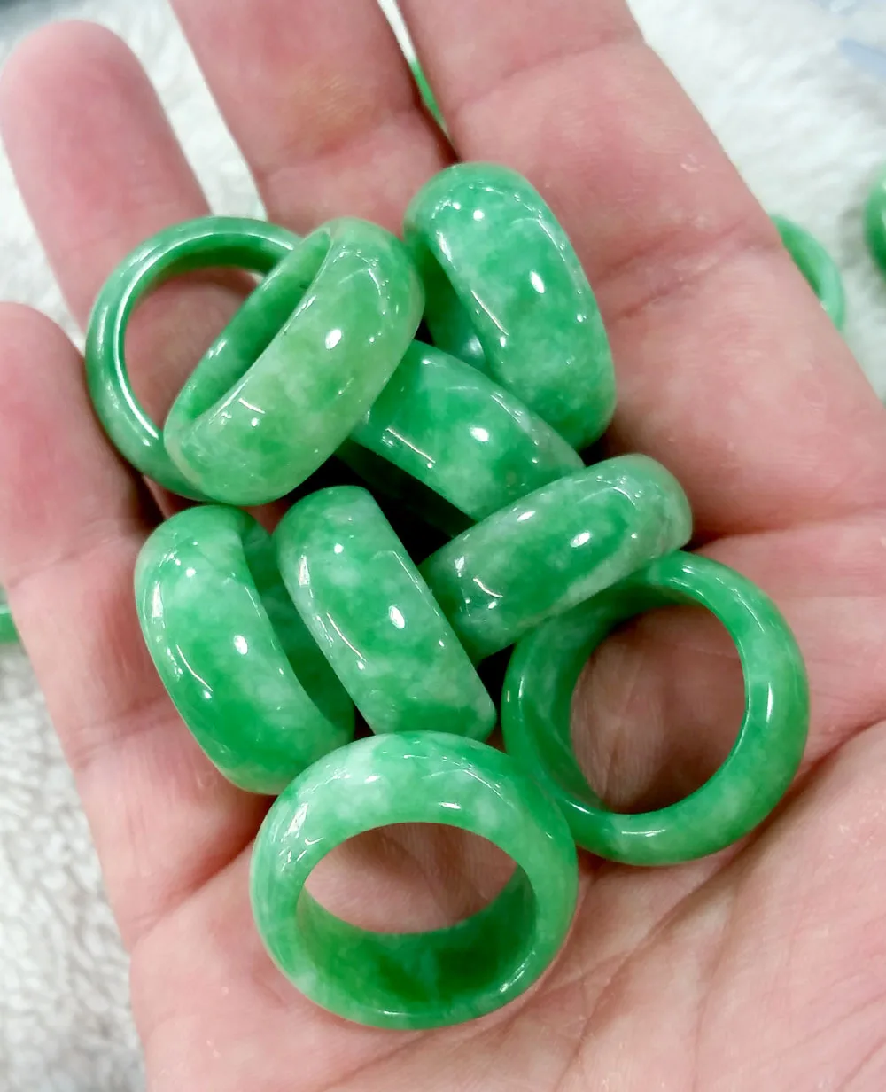 Natural Green Jade Ring Jadeit - Men'S Fashion For Wedding review and price