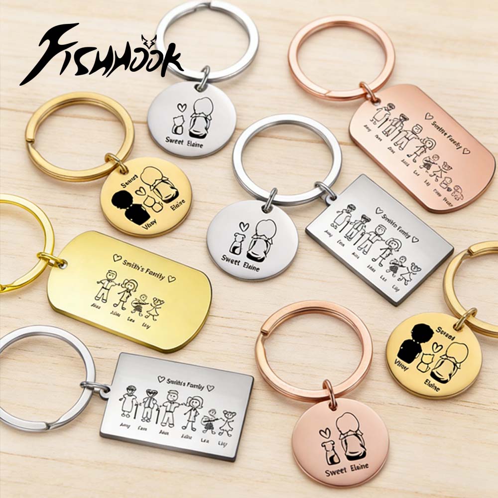 Family Personalized Keychain C - Men'S Fashion Gold Chain review and price