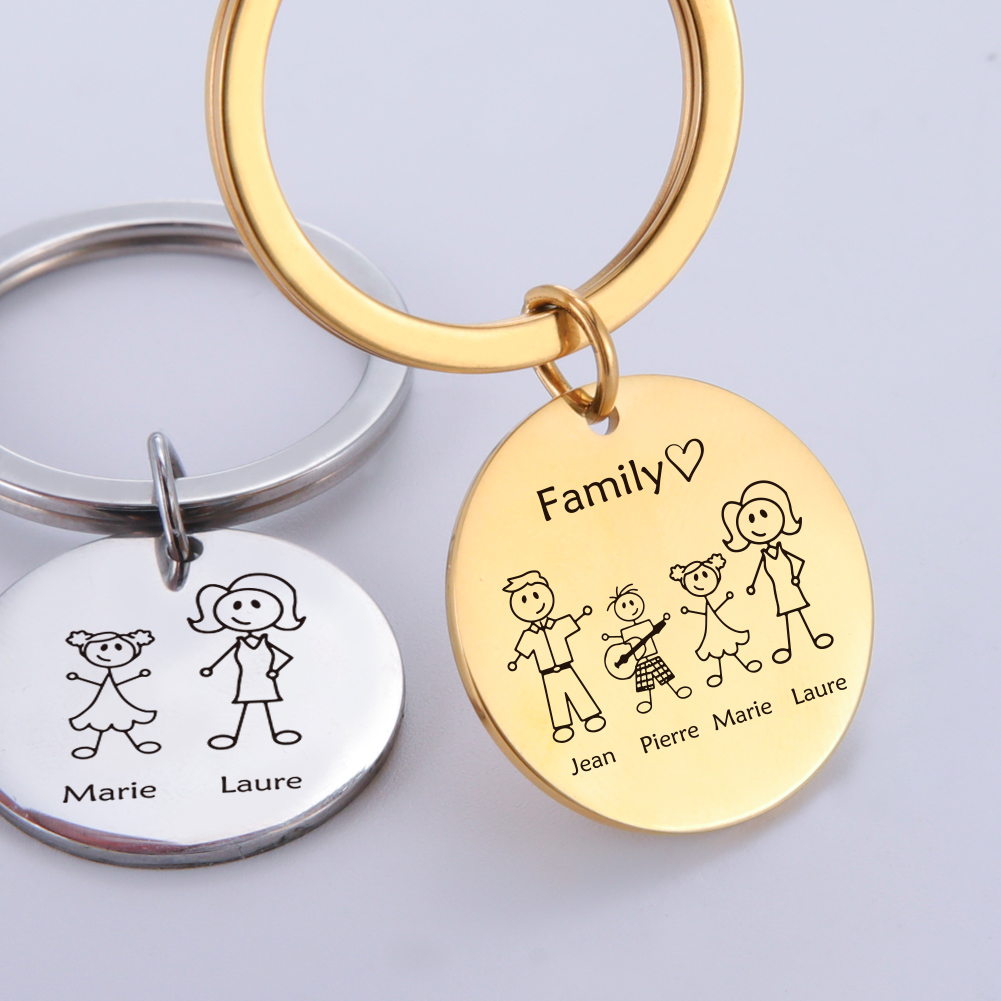 Family Personalized Keychain C - Men'S Fashion Gold Chain review and price