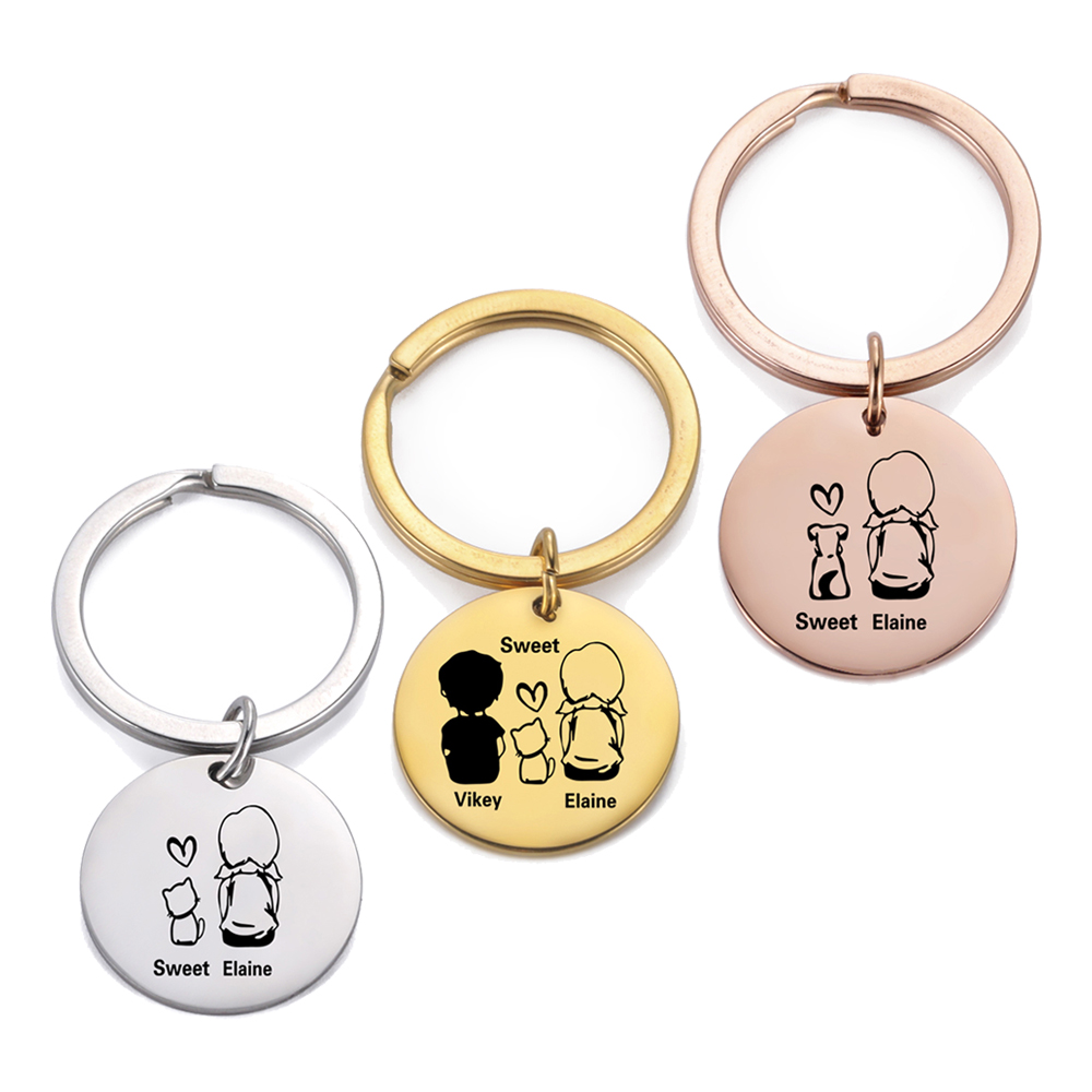 Family Personalized Keychain C - Men'S Fashion Gold Chain review and price