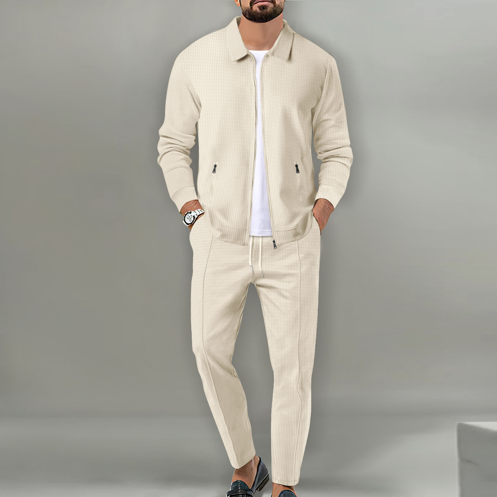 Men's autumn jacket set for yo - Knitted Cardigan Men review and price