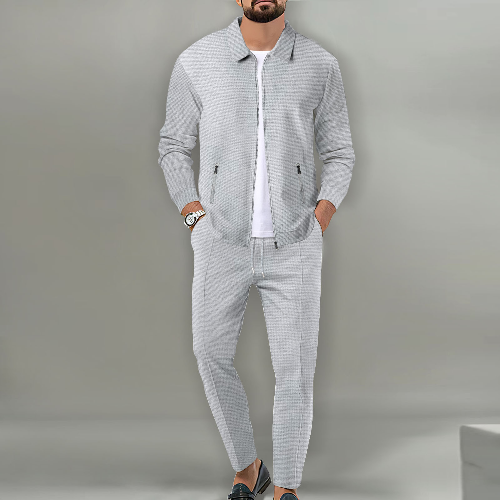 Men's autumn jacket set for yo - Knitted Cardigan Men review and price