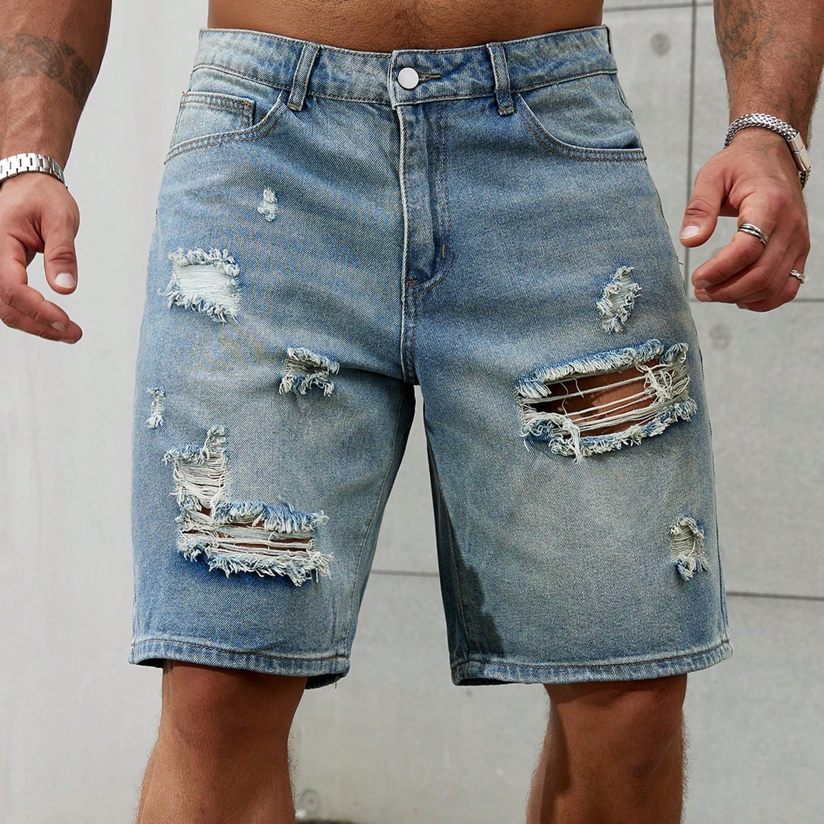 New Fashion Mens Ripped Short  - Men'S Fashion Overalls review and price