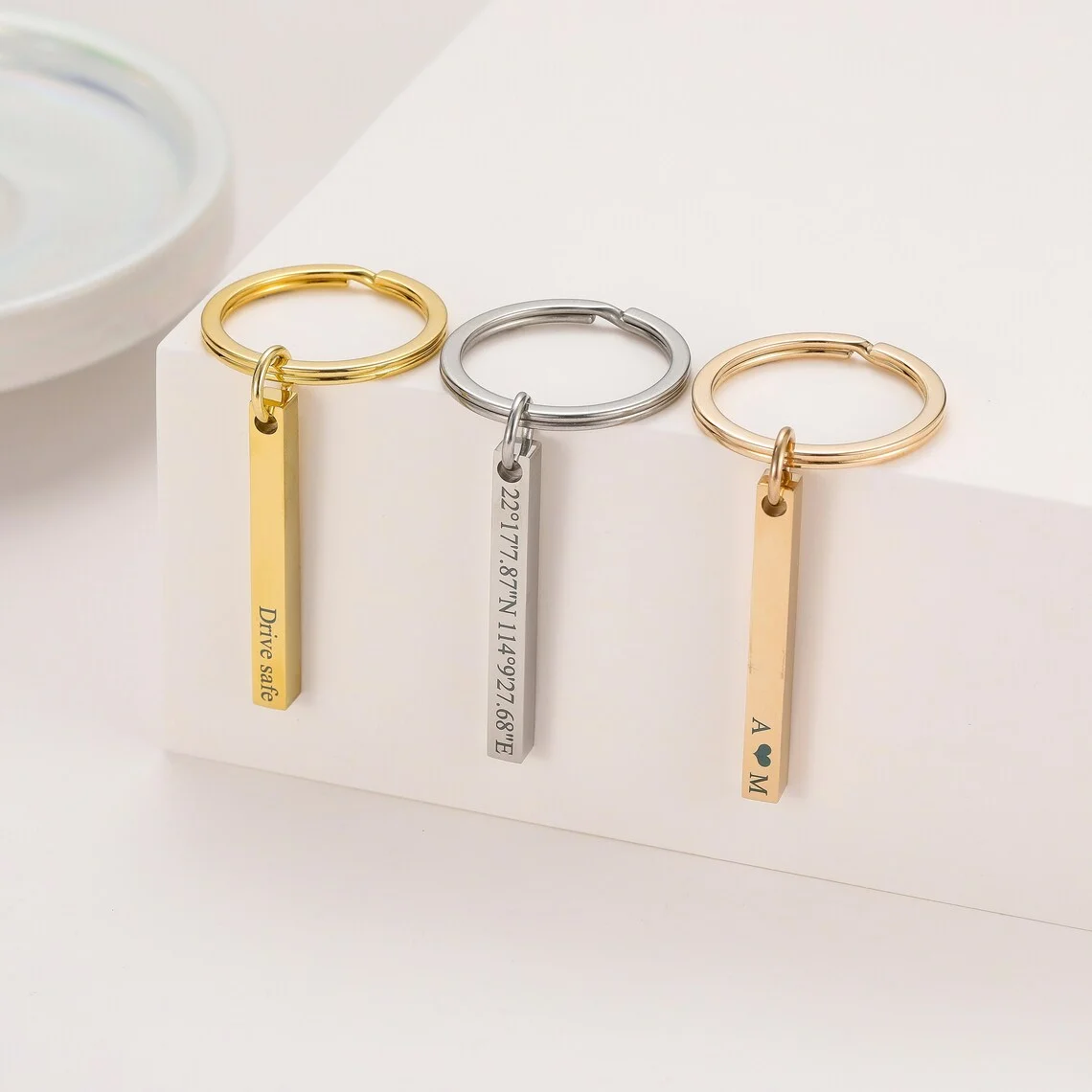 Personalized Engraved Bar Keyc - Men'S Fashion Gold Chain review and price