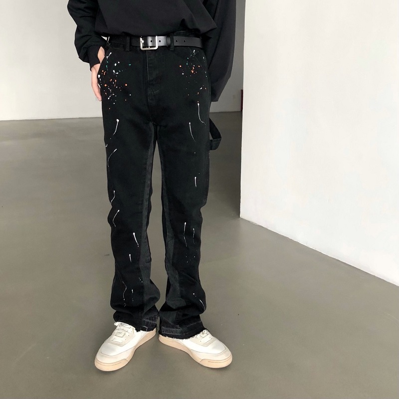 2025 New Graffiti Splash Ink D - Men'S Fashion Jeans And Boots review and price