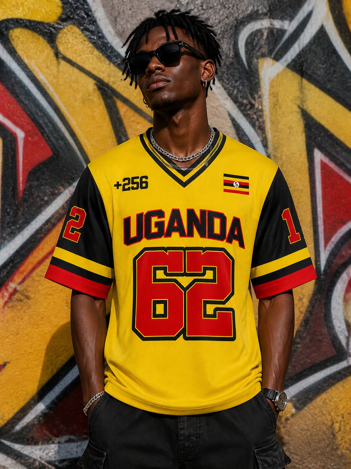 Uganda Satin V-Neck T-Shirt, M - Men Fashion Uganda review and price