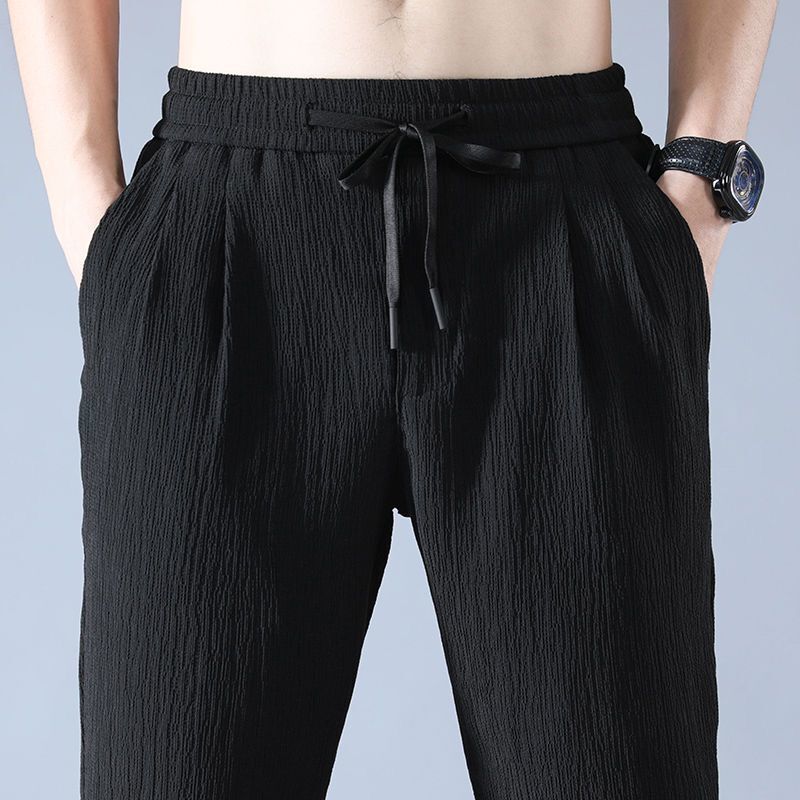 Summer Ice Silk Man Jogger Lin - Chino Pants Men review and price