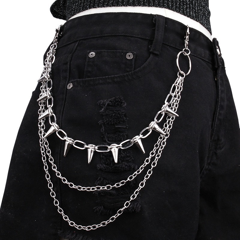Hip Hop Punk Rock Metal Pants  - Men'S Fashion Overalls review and price