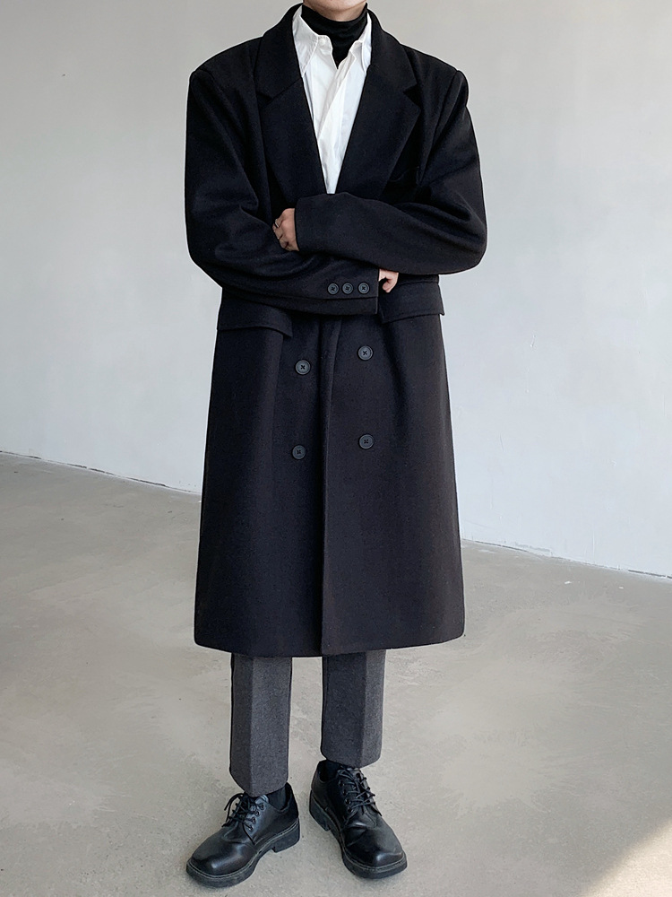 Wool Blend Coat Men'S Mans Pre - Men'S Fashion Aesthetics review and price