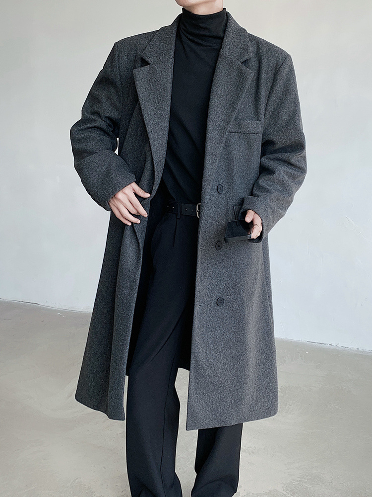 Wool Blend Coat Men'S Mans Pre - Men'S Fashion Aesthetics review and price