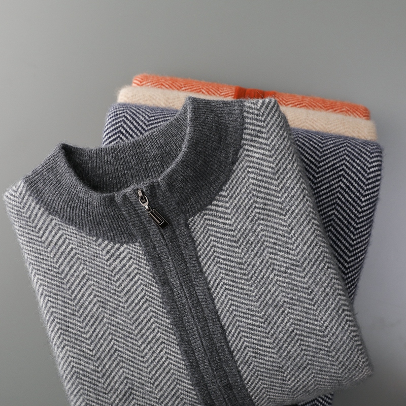 100% Merino Wool Jacquard Set  - Knitted Cardigan Men review and price