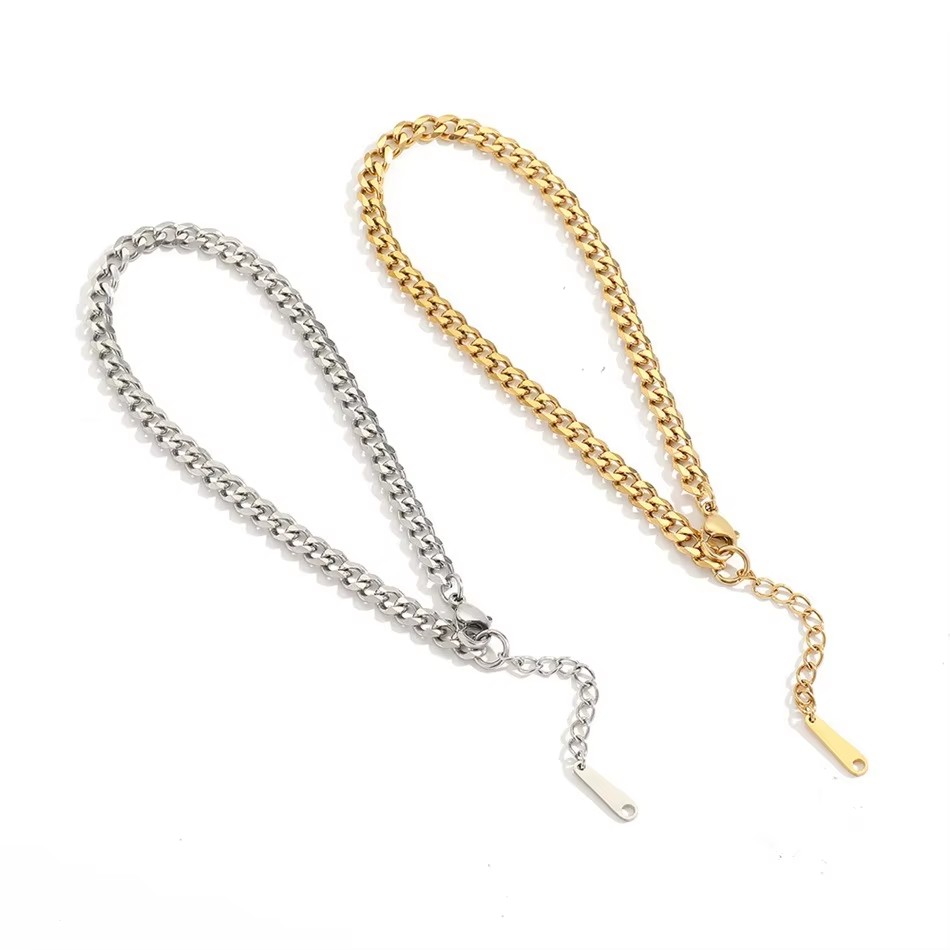 4MM Stainless Steel Simple Cub - Men'S Fashion Gold Chain review and price