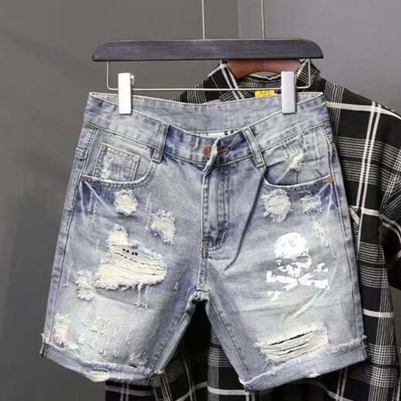 Summer Men's Worn Bead Hole Be - Men'S Fashion Overalls review and price